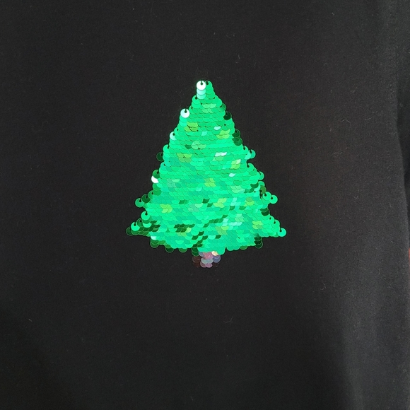 Abercrombie and Fitch Soft Sequin Christmas Tree Tshirt Size S - Picture 3 of 7